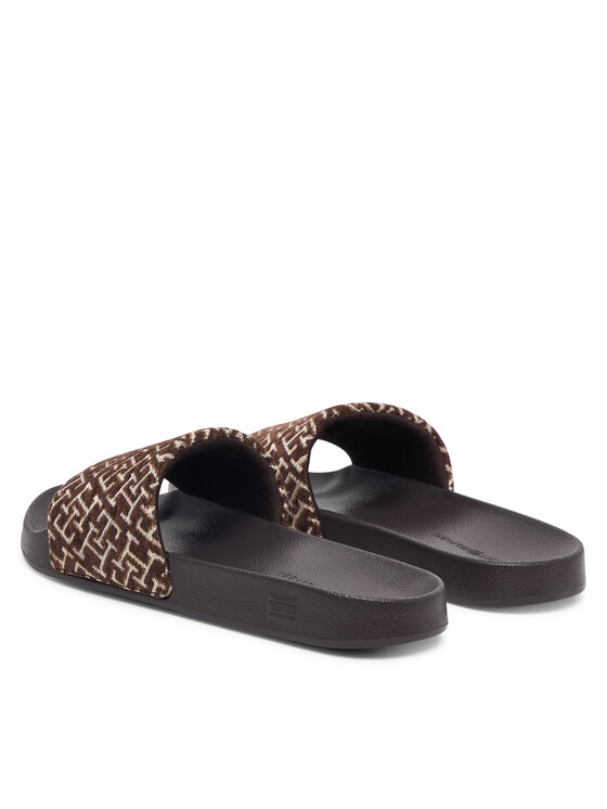 Tommy Hilfiger Tommy Hilfiger Nazouváky Th Monogram Pool Slide FW0FW09611 Hnědá