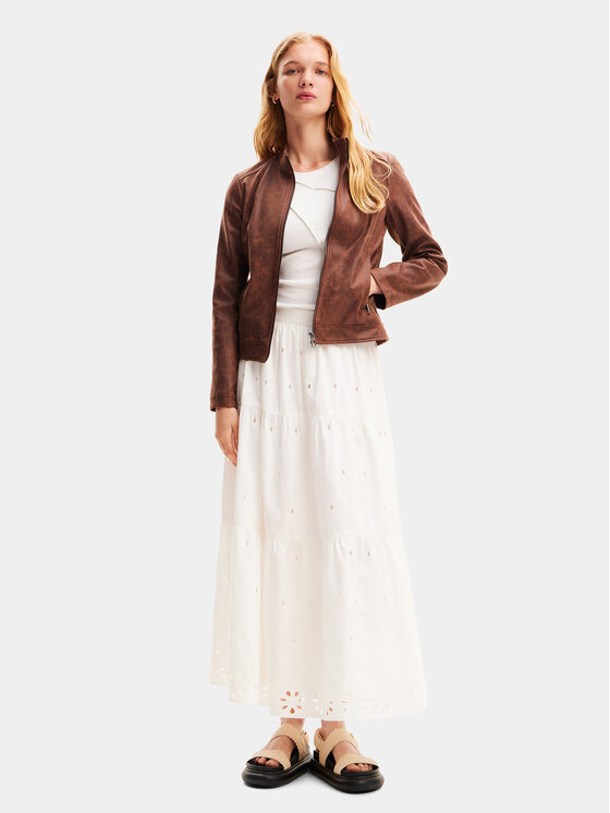 Desigual Desigual Jakna od imitacije kože Toronto 24SWEW12 Smeđa Regular Fit