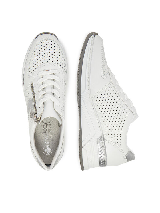 Rieker Rieker Sneakersy N4340-80 Biały
