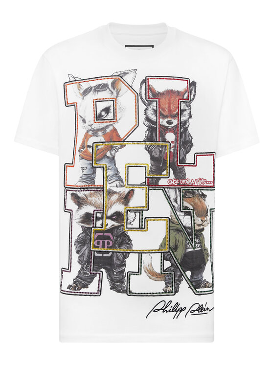 PHILIPP PLEIN PHILIPP PLEIN T-Shirt 26227 Biały Regular Fit