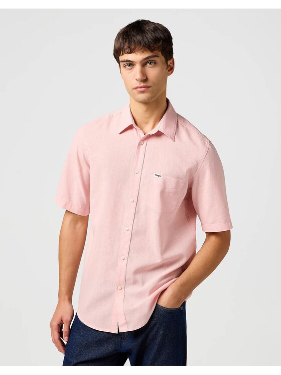 Wrangler Wrangler Koszula 112362676 Różowy Regular Fit