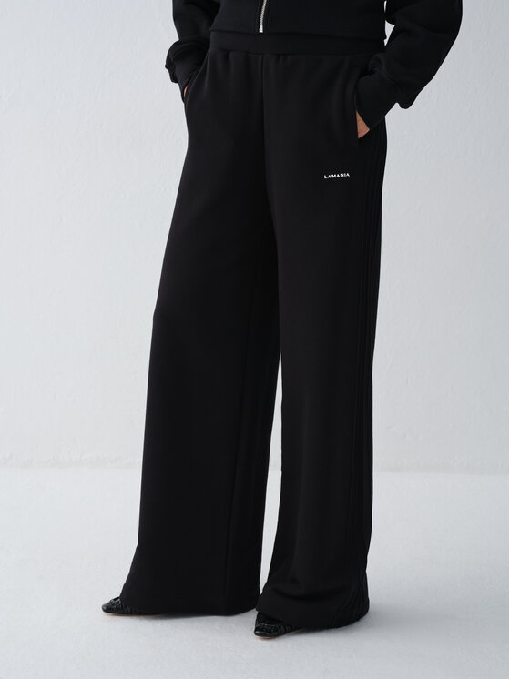La Mania La Mania Spodnie dresowe TUCK Czarny Basic Fit