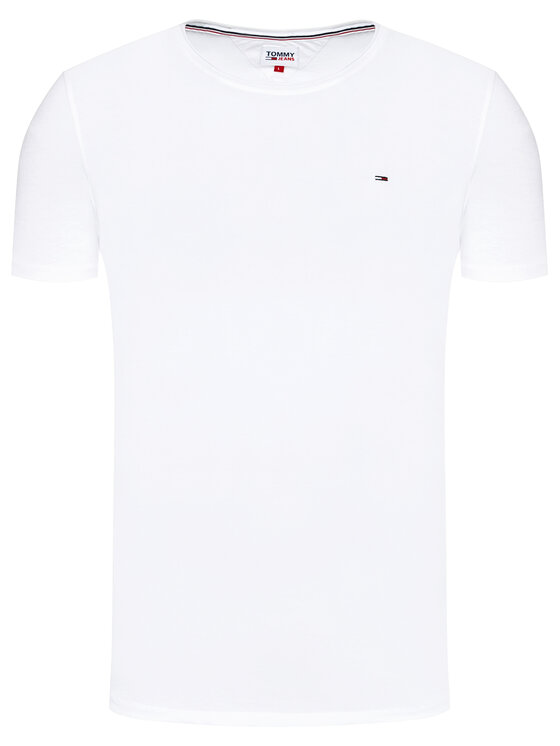 Tommy Jeans Tommy Jeans Тишърт Jaspe Бял Slim Fit