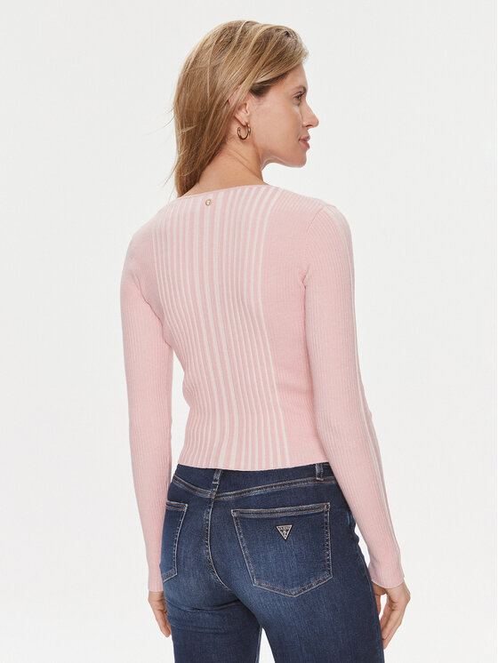 Guess Guess Kardigan Allie W4RR43 Z2YN2 Ružičasta Slim Fit