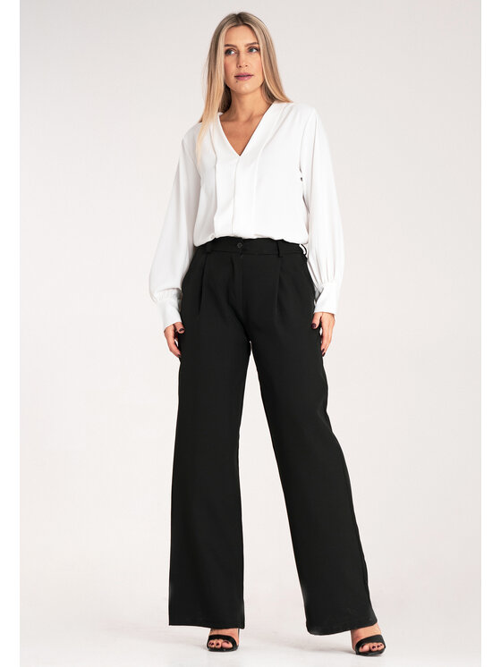 FIGL FIGL Pantaloni palazzo M1129 Nero Palazzo Fit