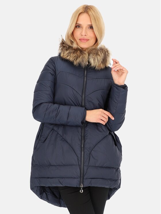 Perso Perso Kurtka damska BLHMK8504FR Granatowy Regular Fit