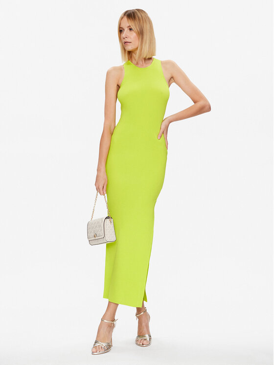 MICHAEL Michael Kors MICHAEL Michael Kors Džemper haljina MS381M033D Zelena Slim Fit
