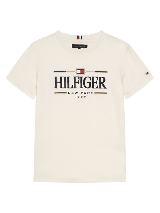 Tommy Hilfiger Tommy Hilfiger Тишърт Icons KB0KB10360 Екрю Regular Fit