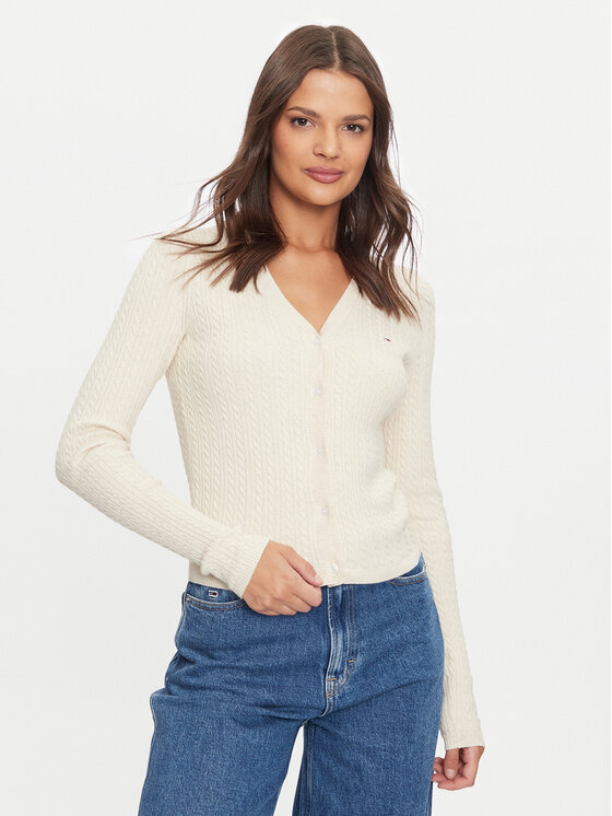 Tommy Jeans Tommy Jeans Кардиган Essential DW0DW18682 Коричневий Slim Fit
