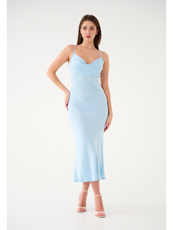 Leimann Leimann Sukienka koktajlowa Claudia Błękitny Slim Fit