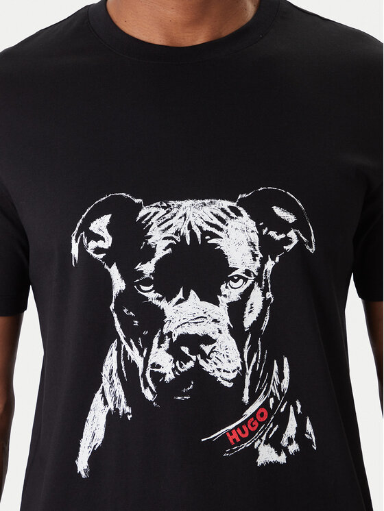 HUGO HUGO T-krekls Dubrox 50553779 Melns Regular Fit
