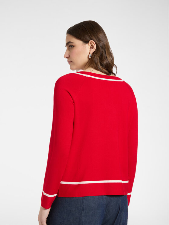 Elena Mirò Elena Mirò Sweter M563Z000704N0A4 Czerwony Regular Fit