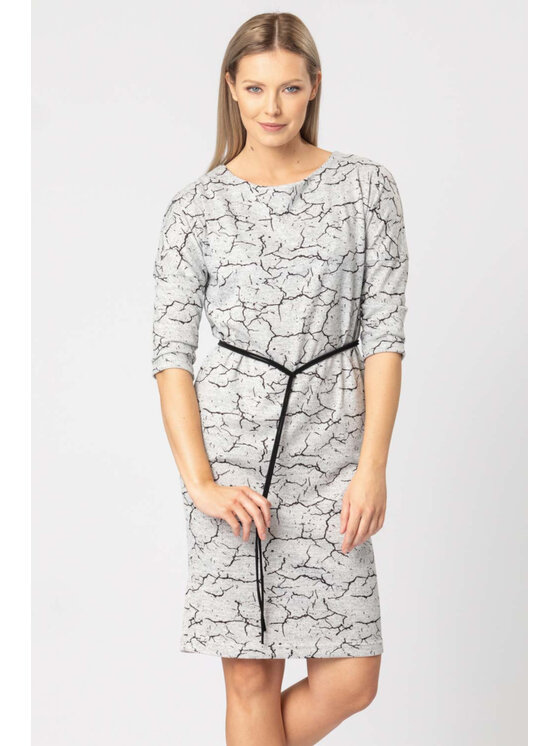 QUIOSQUE QUIOSQUE Každodenní šaty 4KR022250 Šedá Regular Fit