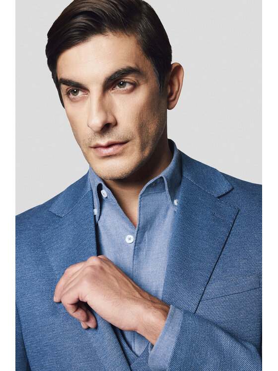 Lancerto Lancerto Marynarka Orosei MA131125000011 Granatowy Slim Fit