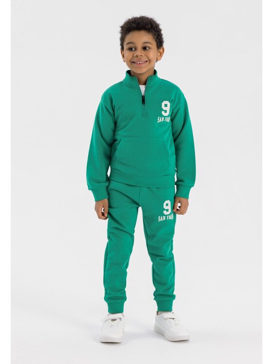 minoti minoti Bluza 23fleece202 Zielony Regular Fit
