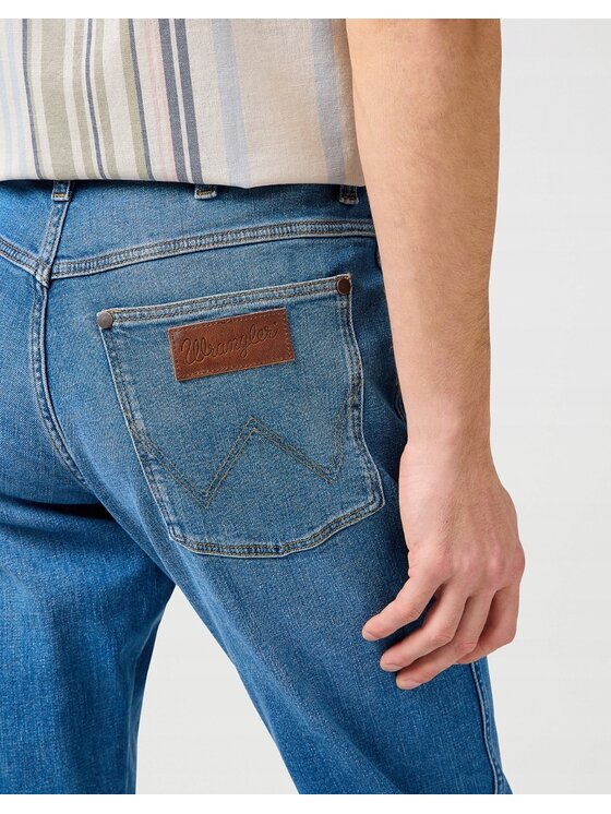 Wrangler Wrangler Jeansy River Niebieski Tapered Fit