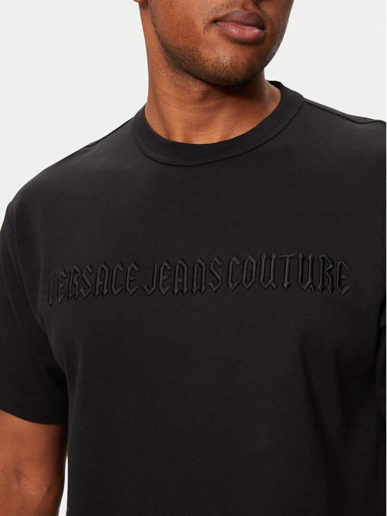 Versace Jeans Couture Versace Jeans Couture T-shirt 77GAHC01 Crna Relaxed Fit
