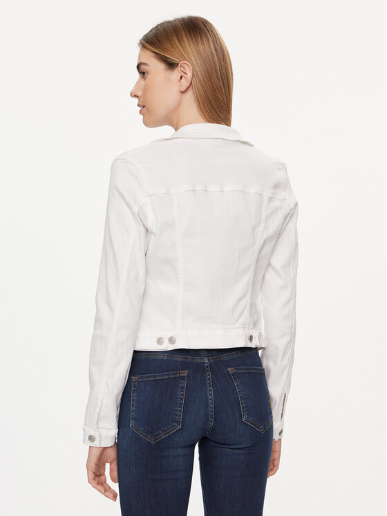 Guess Guess Džinsa jaka W2GN0E D3AF5 Balts Slim Fit