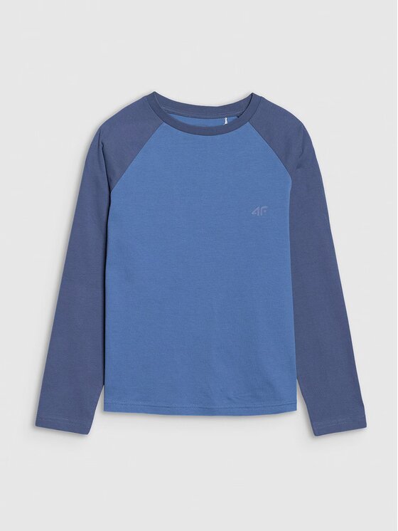 4F 4F Longsleeve 4FJWSS25TLONM420-34S Niebieski Regular Fit