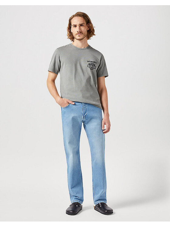 Wrangler Wrangler T-Shirt GRAPHIC TEE Szary Regular Fit