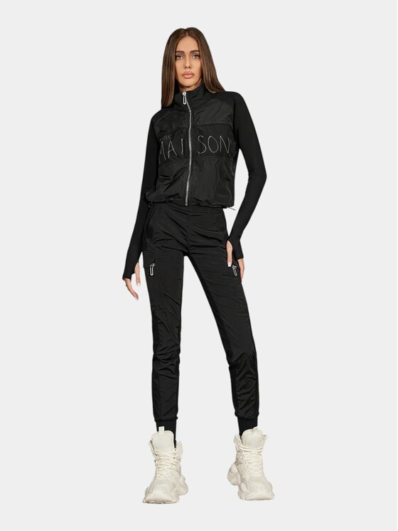 MADE BY SOCIETY MADE BY SOCIETY Kurtka anorak Daily Uniform Hoodie - H27641 Czarny Basic Fit