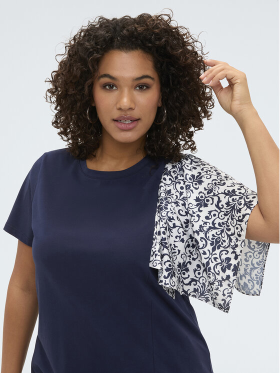 Fiorella Rubino Fiorella Rubino T-shirt G03UL008895N034 Blu Regular Fit