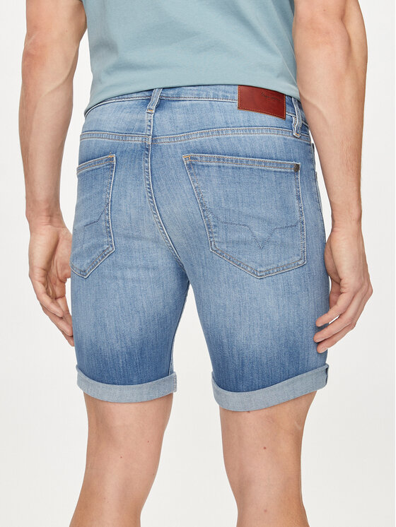 Pepe Jeans Pepe Jeans Džínové šortky Slim Short PM801080MN8 Modrá Slim Fit