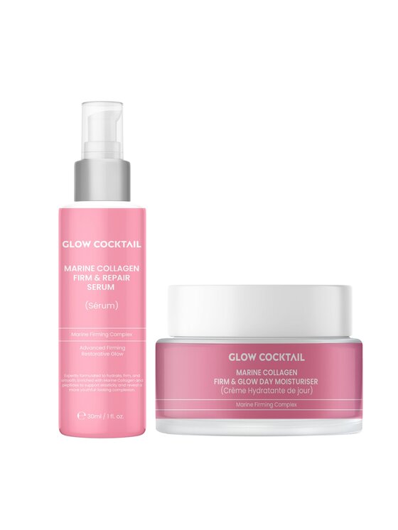 Glow Cocktail Glow Cocktail Zestaw Firm & Glow (serum + krem na dzień) Krem do twarzy