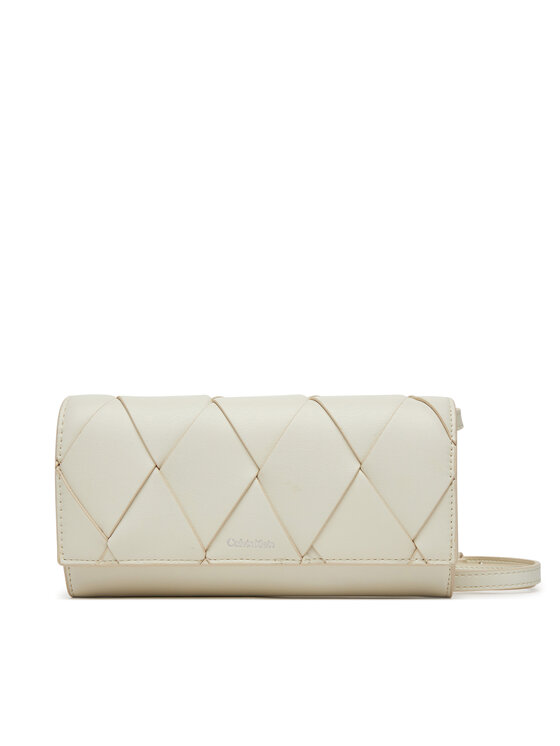 Calvin Klein Calvin Klein Rankinė Ck Woven Convertible Wallet Bag K60K612970 Balta