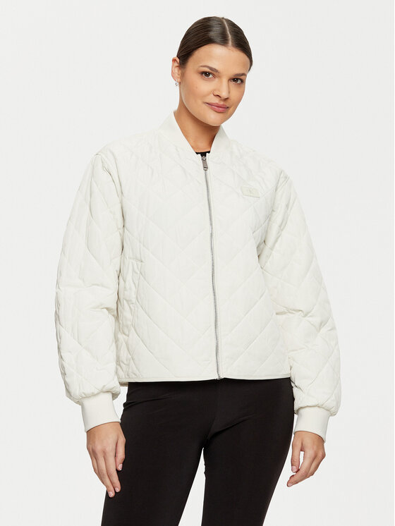 Calvin Klein Jeans Bomber stila jaka J20J224701 Écru Relaxed Fit