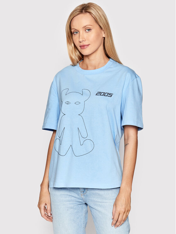 2005 2005 T-Shirt Unisex Horned Světle modrá Relaxed Fit