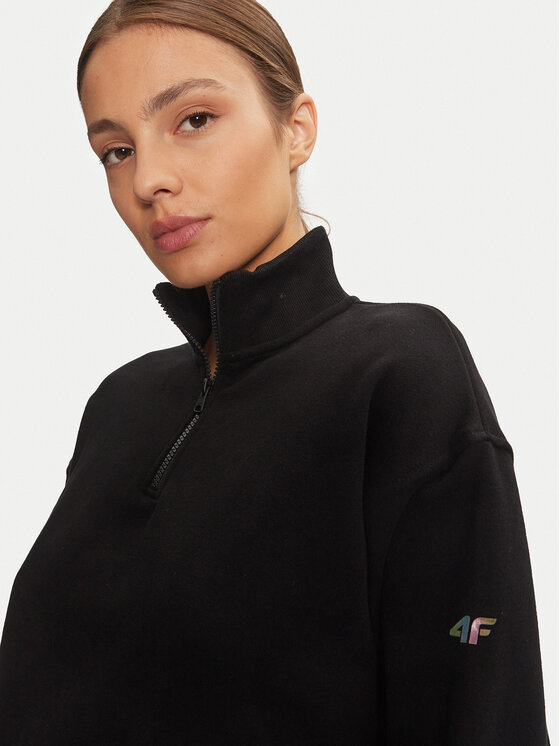 4F 4F Μπλούζα 4FWAW24TSWSF1337 Μαύρο Loose Fit