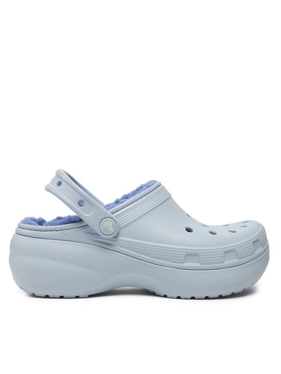 Crocs Iešļūcenes Classic Platform Lined Clog W 207938 Gaiši zils