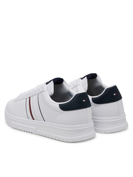 Tommy Hilfiger Tommy Hilfiger Sneakers Modern Cupsole Stripes Lth FM0FM05406 Alb
