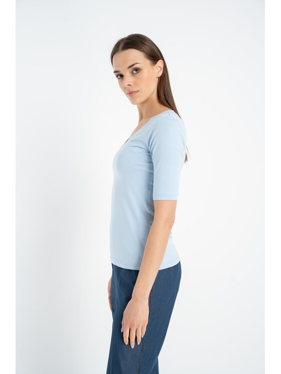 CLICK CLICK T-Shirt 72-021 Modrá Close Fit