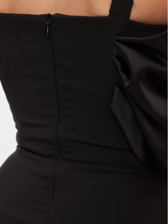 Rinascimento Rinascimento Koktejlové šaty CFC0117420003 Čierna Regular Fit