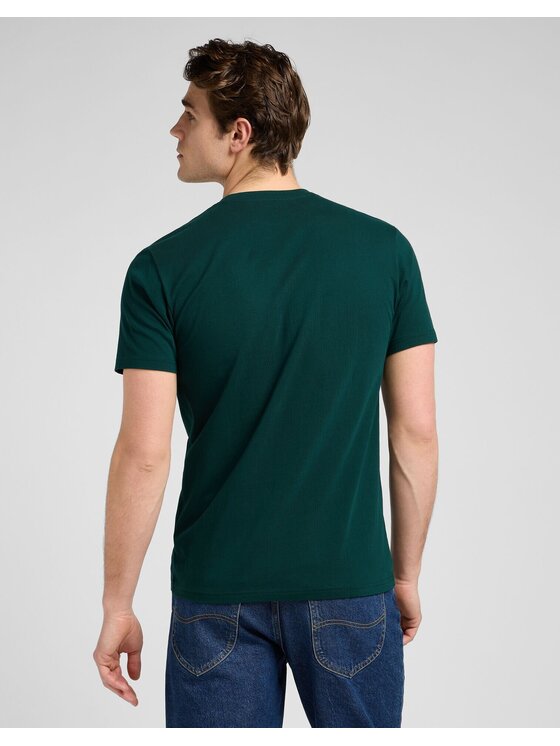 Lee Lee T-shirt SS SMALL LOGO TEE Verde Regular Fit