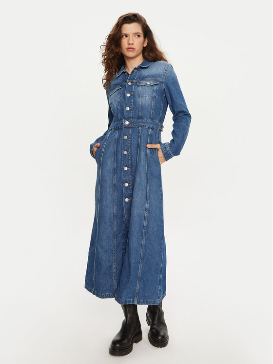 Tommy Jeans Tommy Jeans Jeans haljina DW0DW19738 Plava Regular Fit