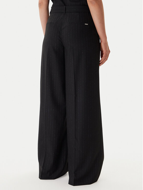 Guess Guess Παντελόνι Palazzo W5BB13 W2422 Μαύρο Regular Fit