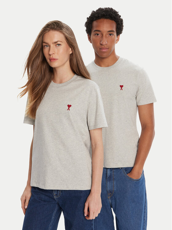 AMI PARIS AMI PARIS Tricou BFUTS035.724 Gri Regular Fit