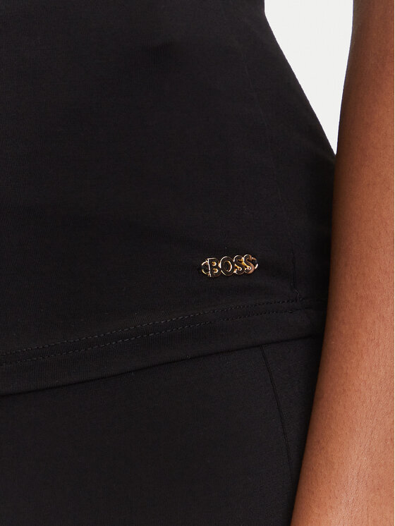 BOSS BOSS Pyžamový top Peony 50545590 Čierna Regular Fit