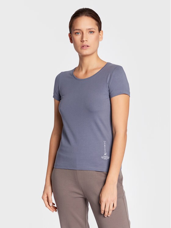 4F Tričko H4Z22-TSD020 Sivá Slim Fit