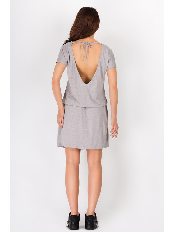 Awama Awama Sukienka letnia A093 Szary Basic Fit