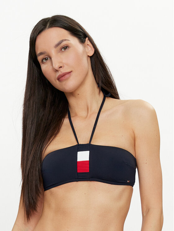 Női Bikini felső Tommy Hilfiger, Méret: M, Sötétkék, UW0UW05297