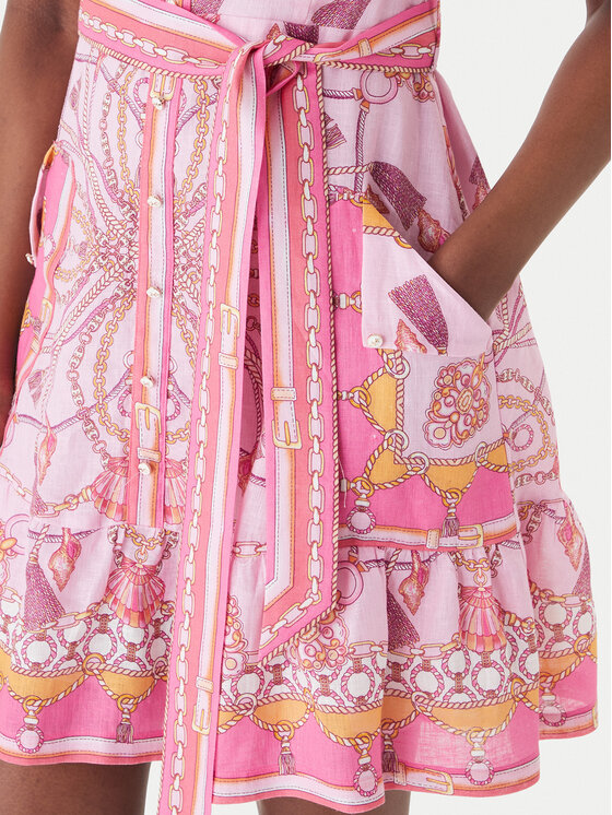 Hale Bob Hale Bob Poletna obleka with linen Aula 61SG670A Roza Regular Fit