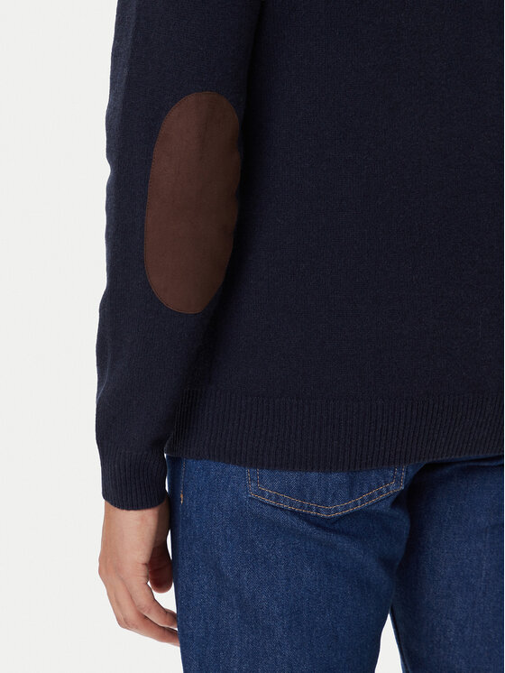 Barbour Barbour Sweater Patch Half Zip MKN0585NY91 Sötétkék Regular Fit