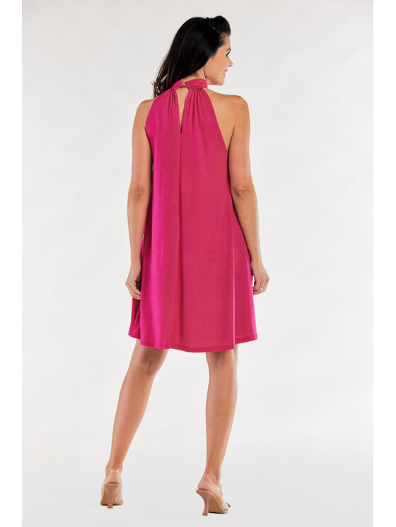 Awama Awama Večerní šaty A556 Fialová Basic Fit