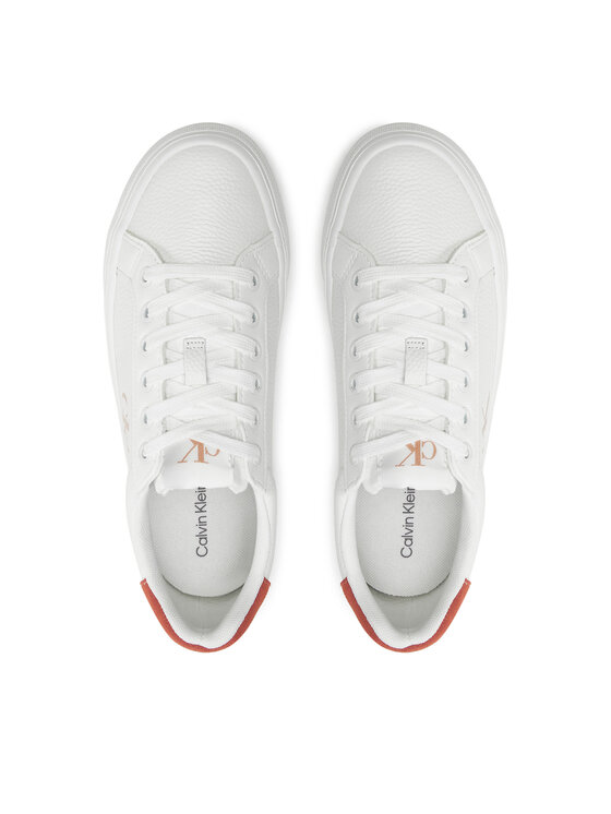 Calvin Klein Jeans Calvin Klein Jeans Snīkeri Bold Vulc Flatf Low Lth Ml YW0YW01669 Balts