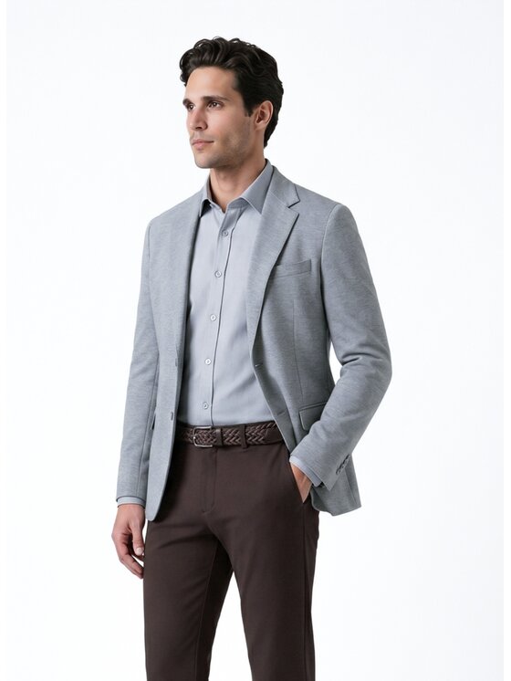 Pako Lorente Pako Lorente Marynarka P26WF-3X-001 Szary Slim Fit