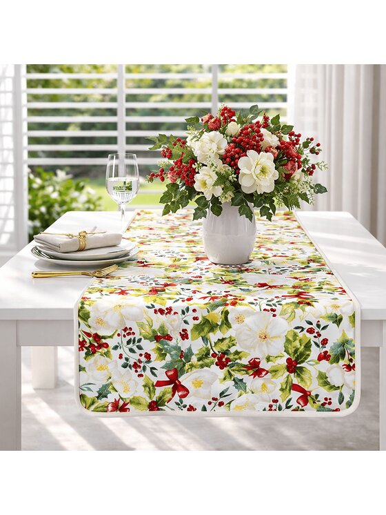 Roseberry Home Roseberry Home Bieżnik Very Holly Christmas Zielony